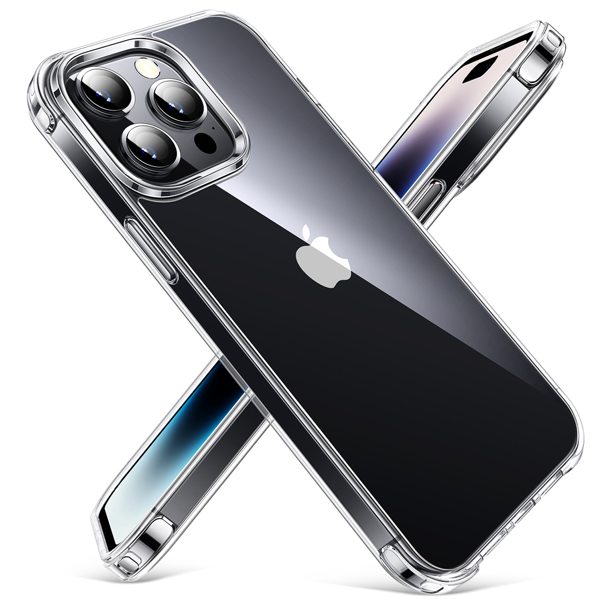 CANSHN Clear Designed for iPhone 14 Pro Max Case, [3.0mm Raised Airbags][Not Yellowing] Shockproof Protective Phone Case Cover with Hard Back & Soft TPU Bumper for iPhone 14 Pro Max 6.7''- Clear
