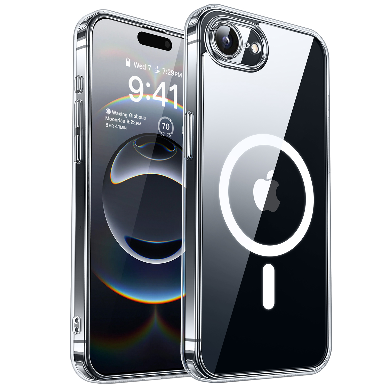CANSHN Magnetic for iPhone 16e Case Clear, Upgraded [Full Camera Protection] [Compatible with Magsafe] Non-Yellowing Protective Shockproof Bumper - Clear